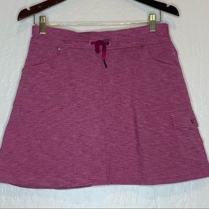 Kuhl Harmony Mauve Elastic Tie Waist Skort Skirt Pockets